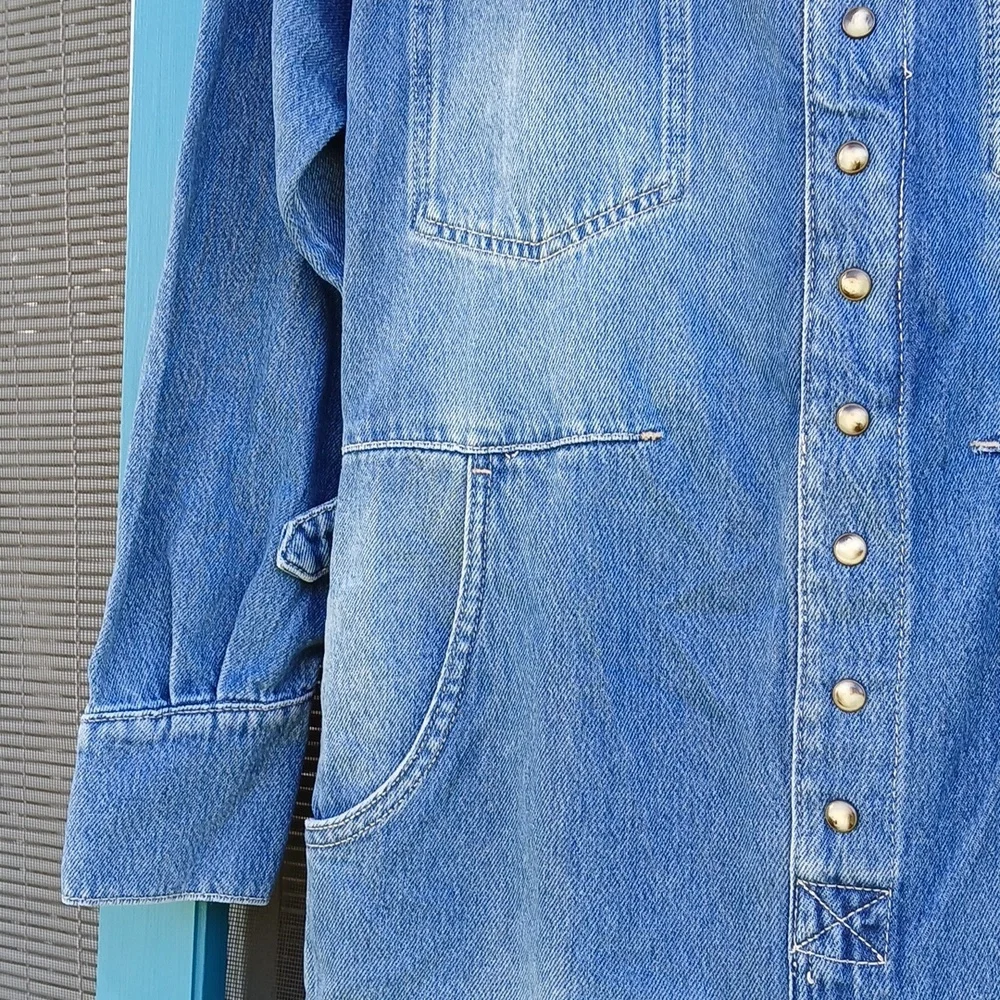 We The Free Denim Jumpsuit NWT Size XS Jeans Townes Coverall - Picture 4 of 16